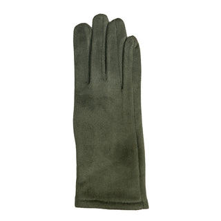 Olive Gloves – Earthy olive suede gloves for a natural, understated winter look.