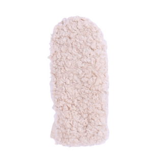 Camel fluffy mittens