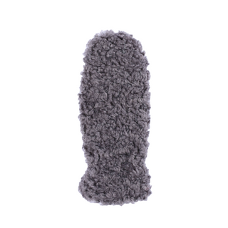 Gray fluffy mittens