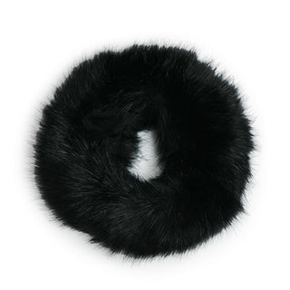 Black faux fur headband 