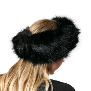 Black  faux fur headband