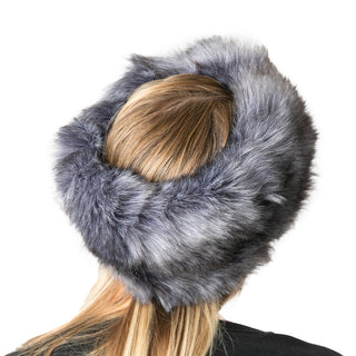 Gray faux fur headband