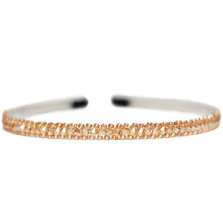 Beaded slim headband in gold