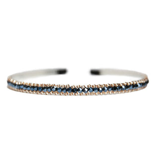 Beaded slim headband in navy