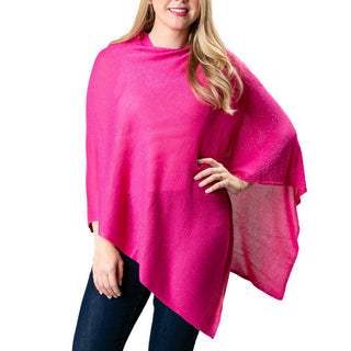 Metallic poncho in Magenta