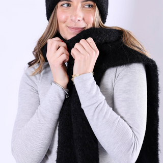 Eco-chic black scarf