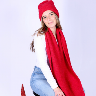 Eco-chic red scarf