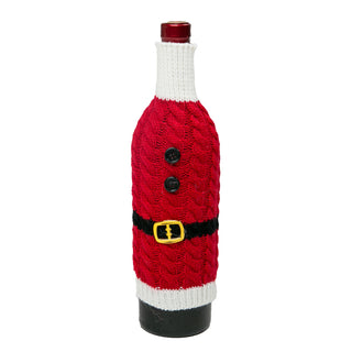 Santa outfit wine bottle sweater