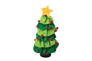 Two tone green tree bottle cover