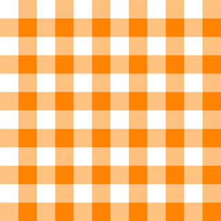 Bright orange gingham swatch