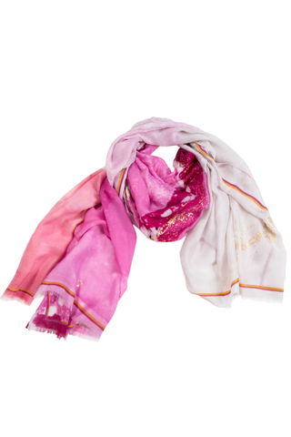 two toned, pink lightweight and vibrant stephanie scarf