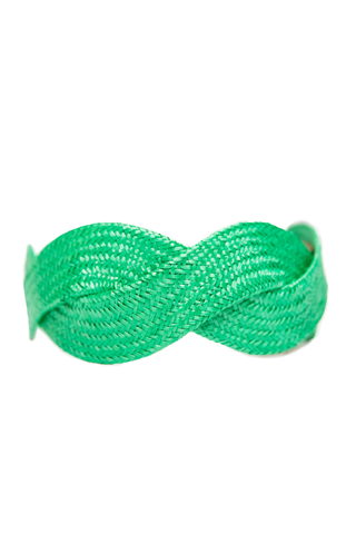 green criss cross headband