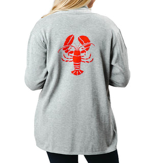 gray Noreen lobster sweater from back