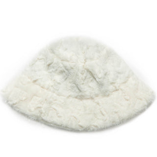 Jelissa faux fur bucket hat in winter white