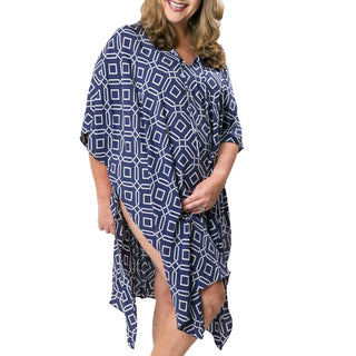 Navy and White Octagon Cover-Up