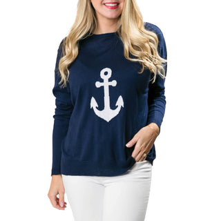 Navy with White Anchor