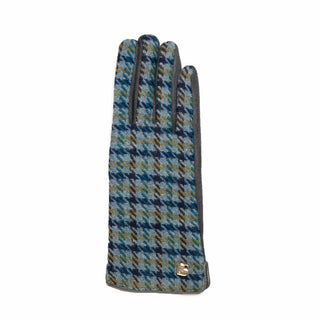 blue, tan, and gray plaid Shannon Glove