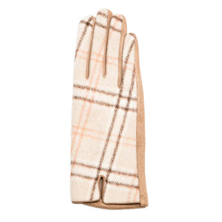 Camel plaid Gale touch screen glove