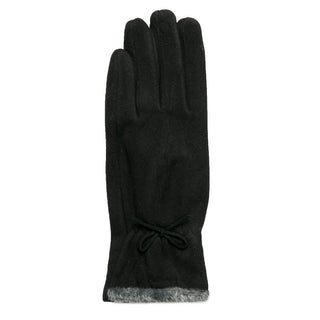 Black Glove with Bow at Cuff