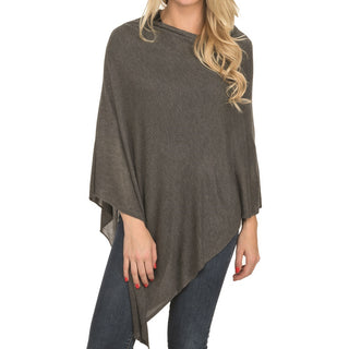 Gray 100% Bamboo One Size Poncho