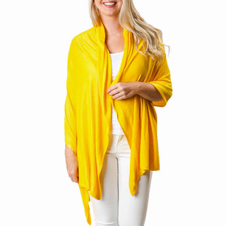 yellow 100% bamboo shawl
