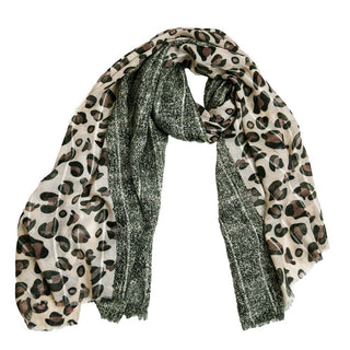 Olive Leopard Scarf