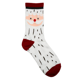 White Santa Face Sock