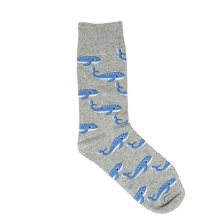 Whale crew socks with a height of 7 inches