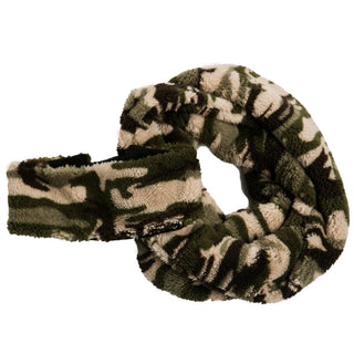camo sherpa headband and camo sherpa scarf
