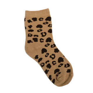 Camel leopard socks