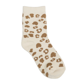cream leopard socks