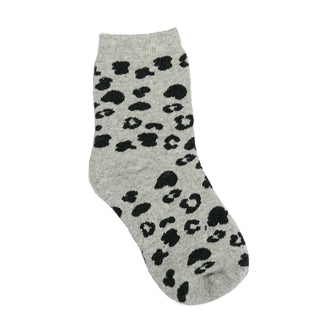 gray leopard socks